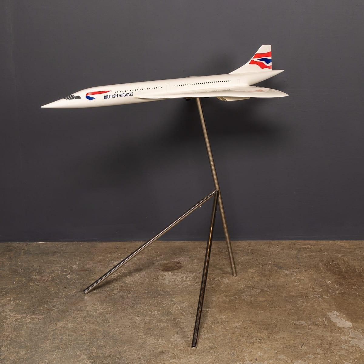 20thc Large British Airways Concorde Model By Space Models, England C.1999 photo furniture