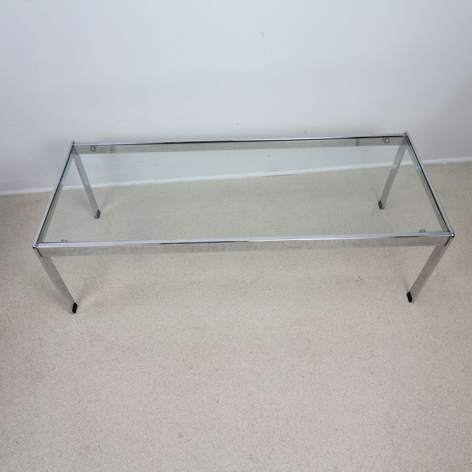 Merrow Associates Chrome & Glass Coffee Table photo Furniture