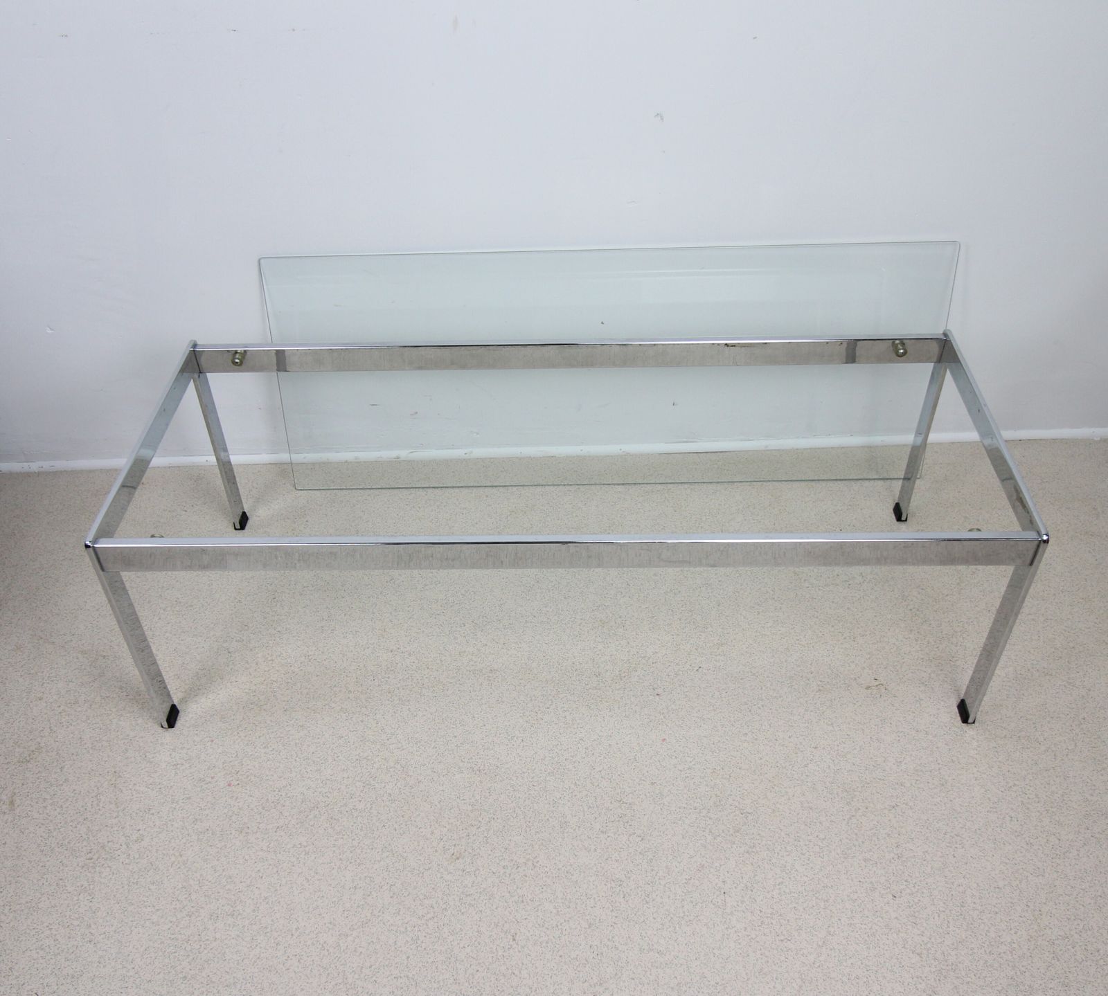 Merrow Associates Chrome & Glass Coffee Table photo vinterior