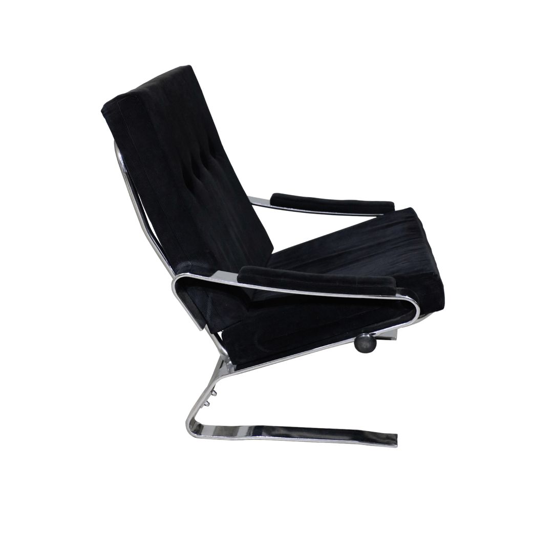 Nordic Armchair From The 1970s With Footrest. photo vinterior