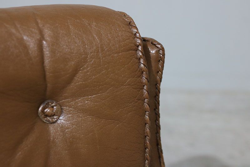 Pair Of Leather Armchairs Attributed To Aage Christiansen photo vintage