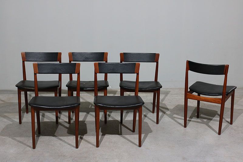 Set Of 6 Henry Rosengren Hansen Chairs In Teak photo furniture