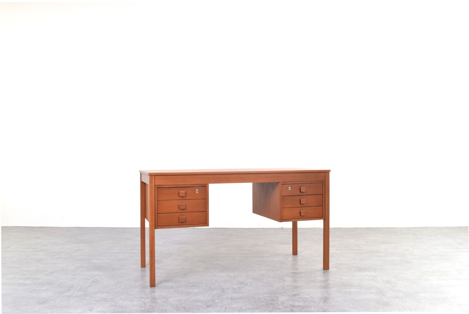 Mid Century Danish Teak Desk From Domino Møbler, 1960s. photo furniture
