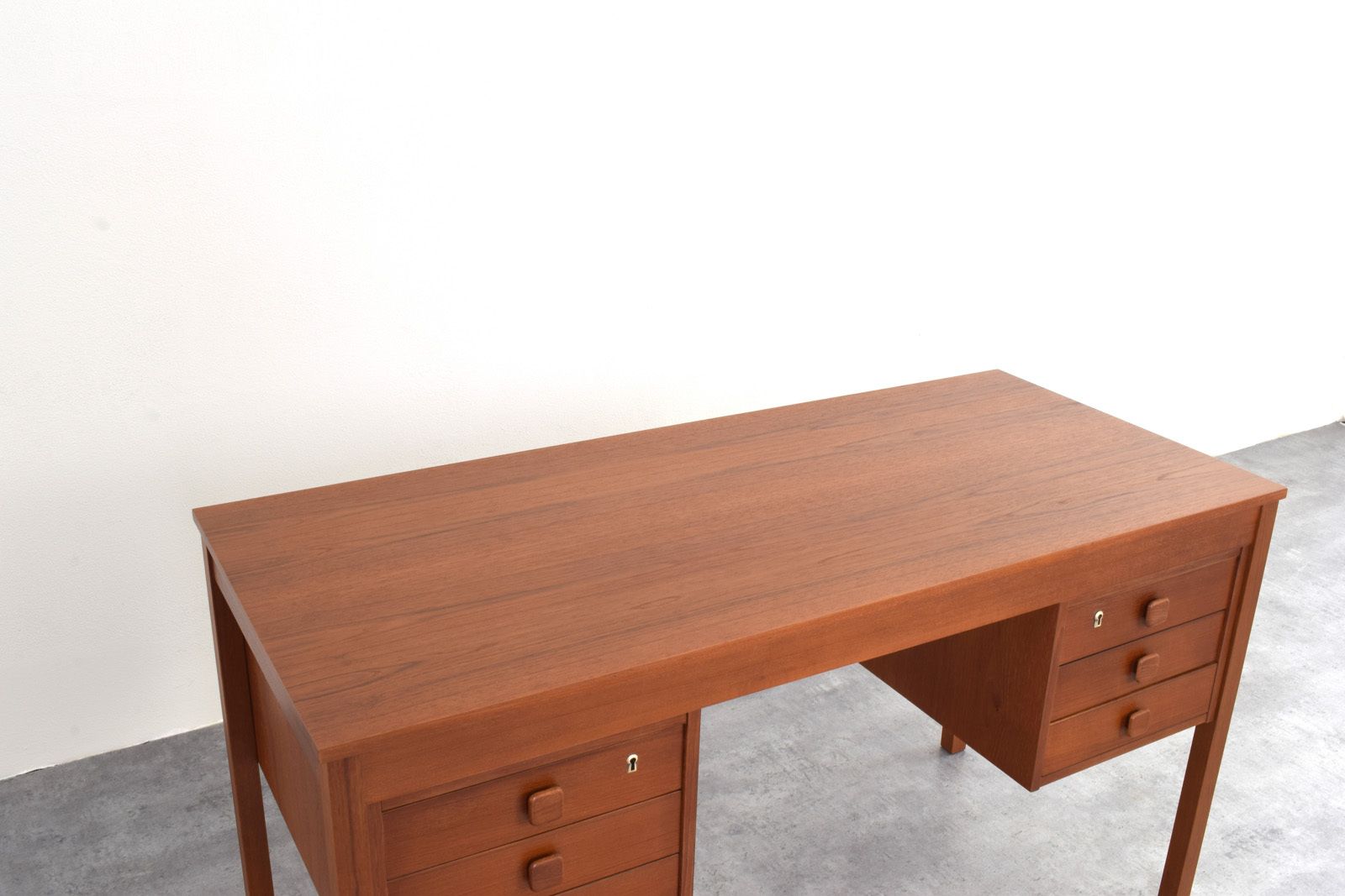 photo buy Mid Century Danish Teak Desk From Domino Møbler, 1960s.