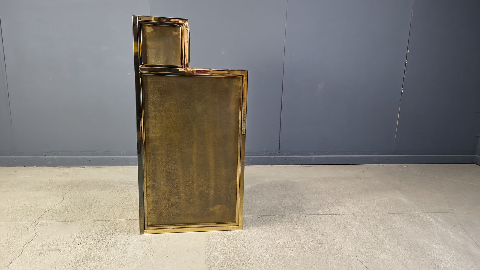 Vintage Brass Bar Counter By Belgochrom, 1970s photo vinterior