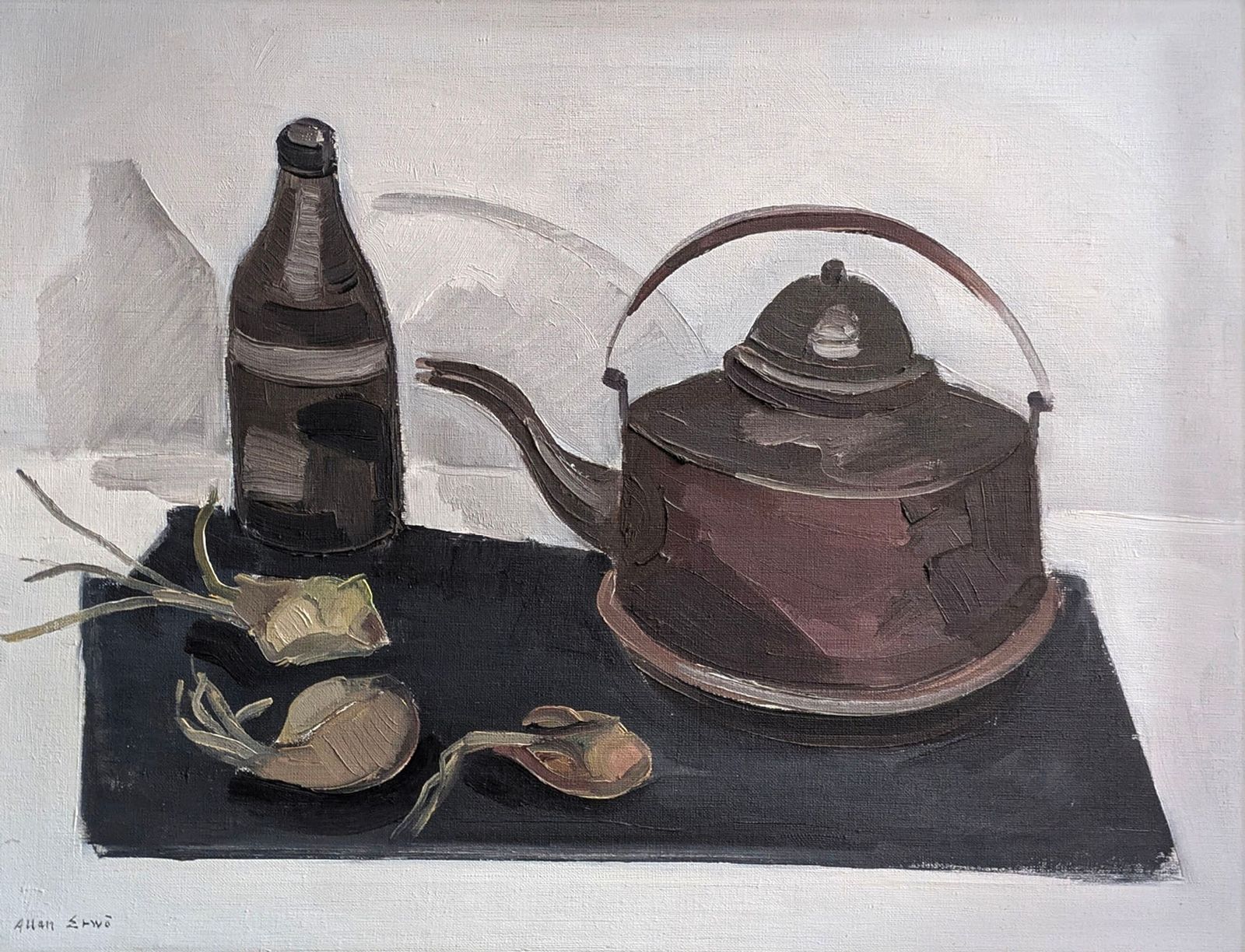 20th Century Swedish School 'Still Life With Copper Kettle' photo furniture