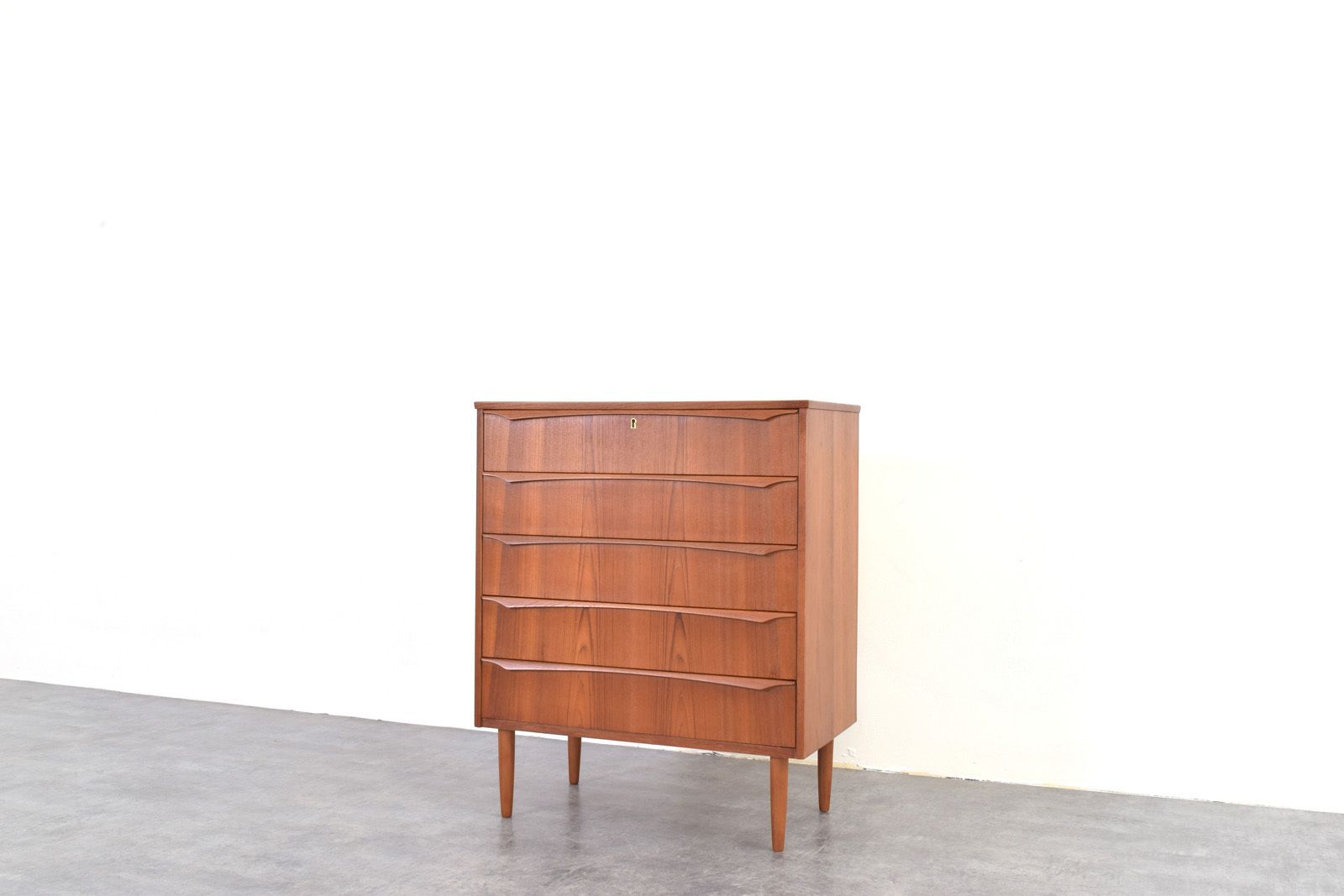 Mid Century Danish Teak Chest Of Drawers, 1960s. photo vintage