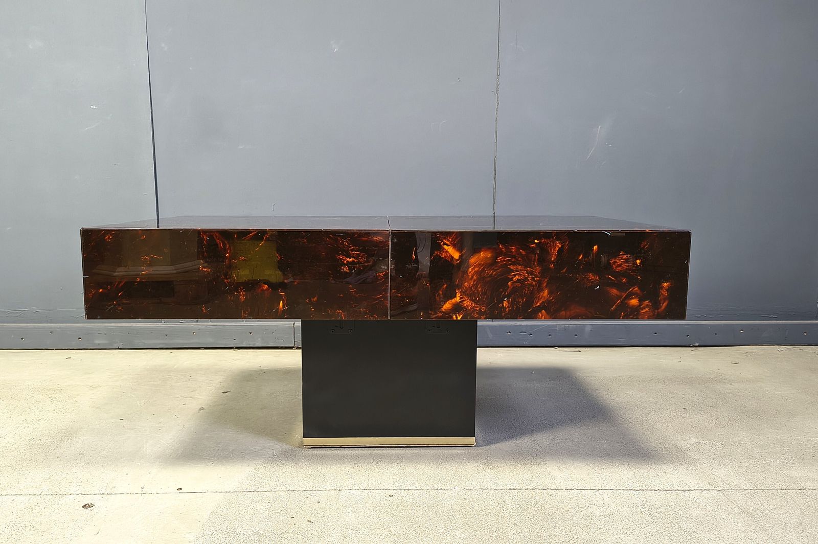 Vintage Hidden Bar Coffee Table By Eric Maville And Jean Claude Mahey, 1970s photo furniture