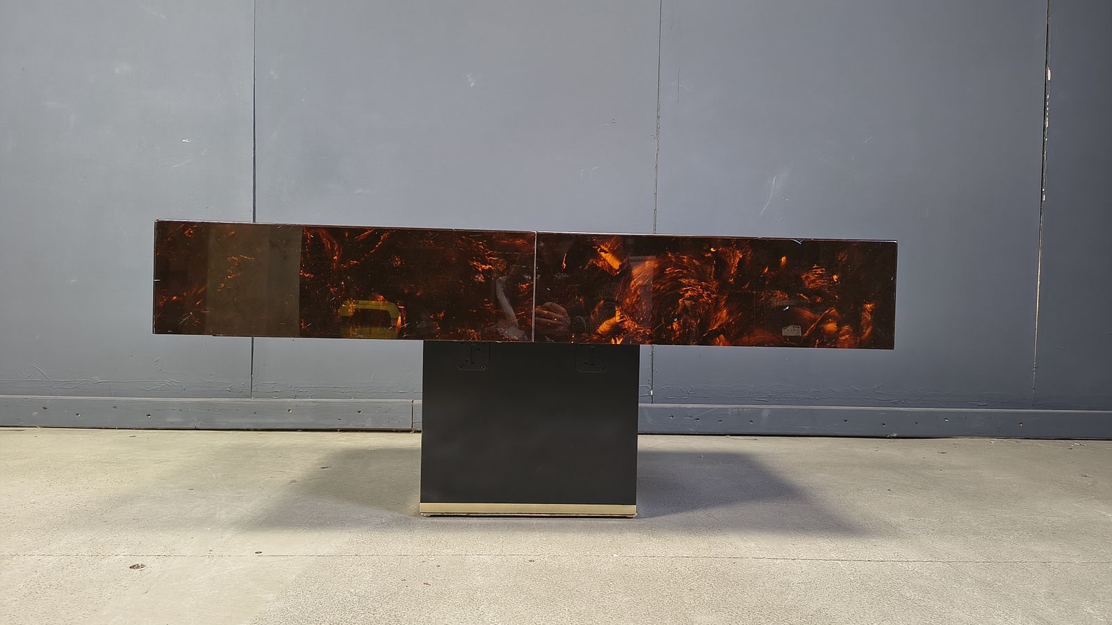 Vintage Hidden Bar Coffee Table By Eric Maville And Jean Claude Mahey, 1970s photo vintage