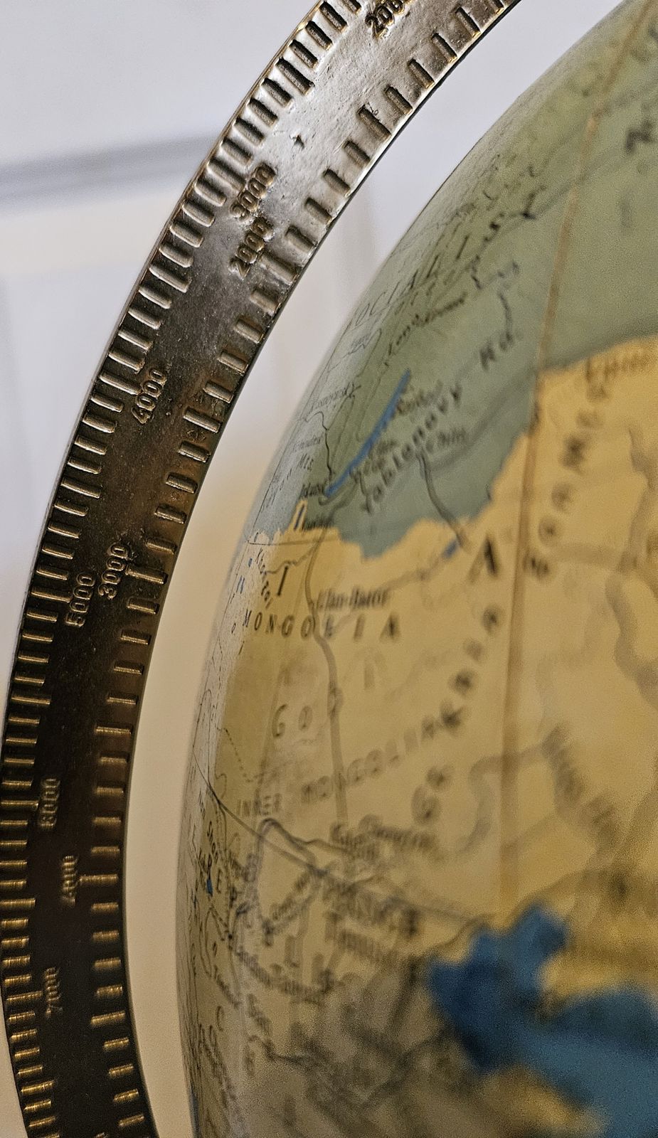 80.0 Vintage 20th Century Philips 12"  Political  Challenge Globe 1971 photo