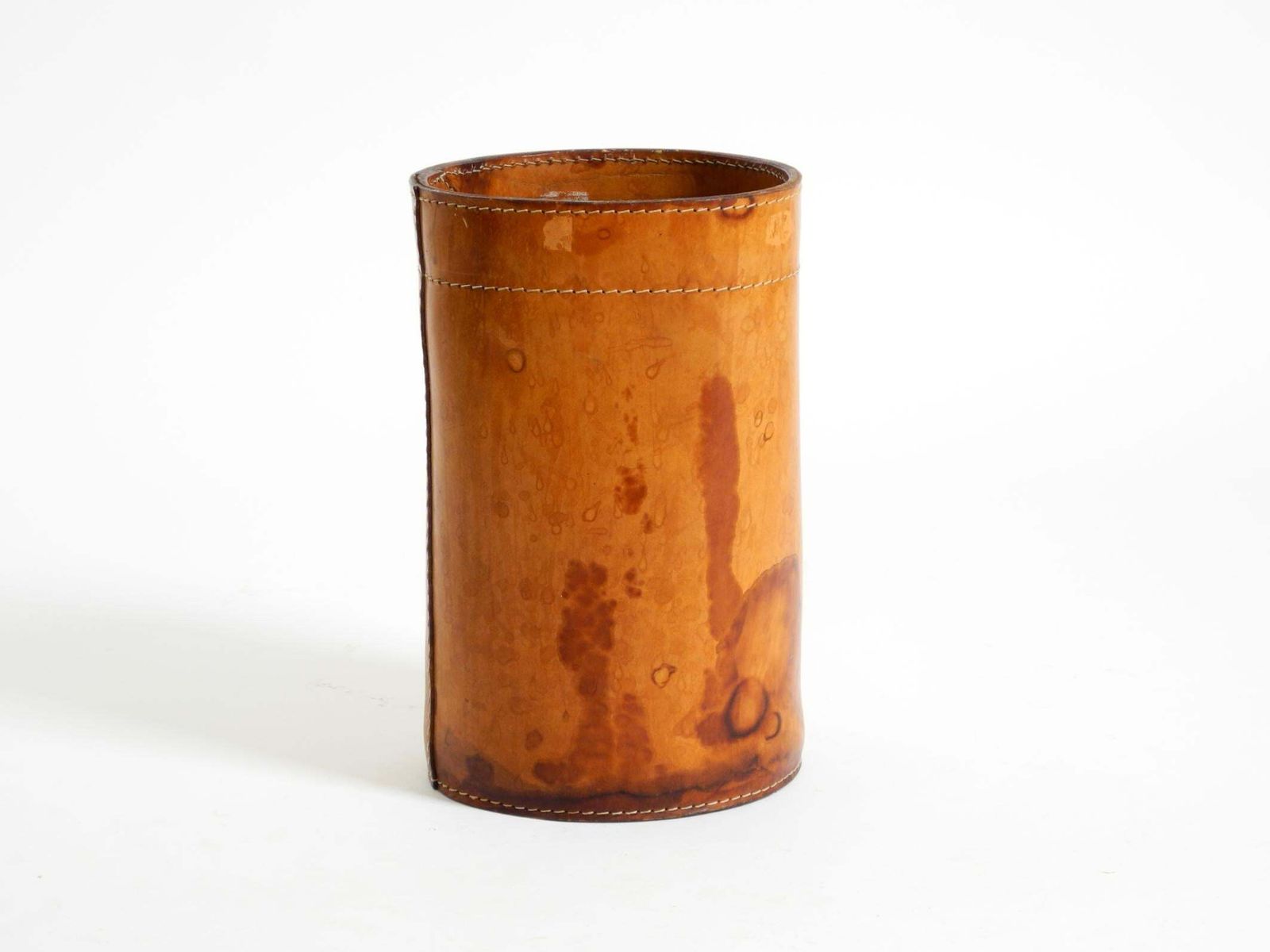 Beautiful 1960s Leather Paper Bin By Torben ørskov & Co Denmark photo 675.0
