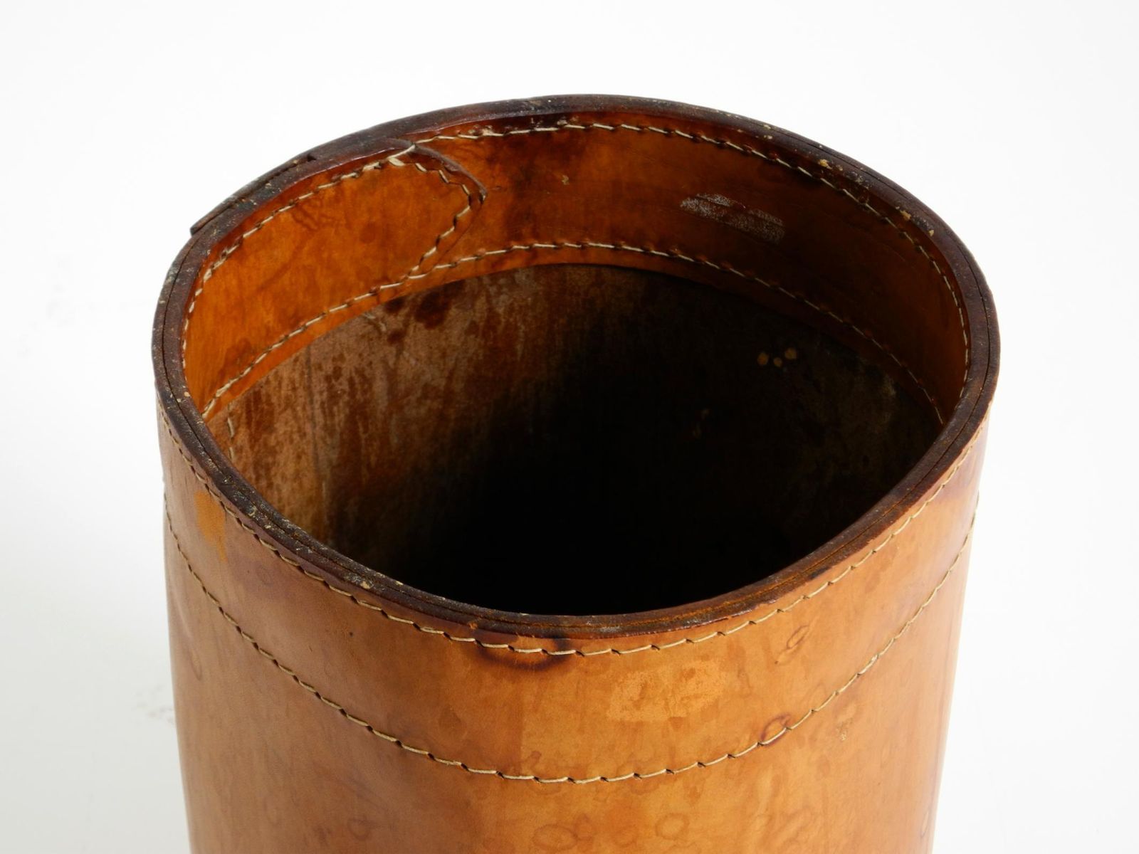 Home Decor Beautiful 1960s Leather Paper Bin By Torben ørskov & Co Denmark photo