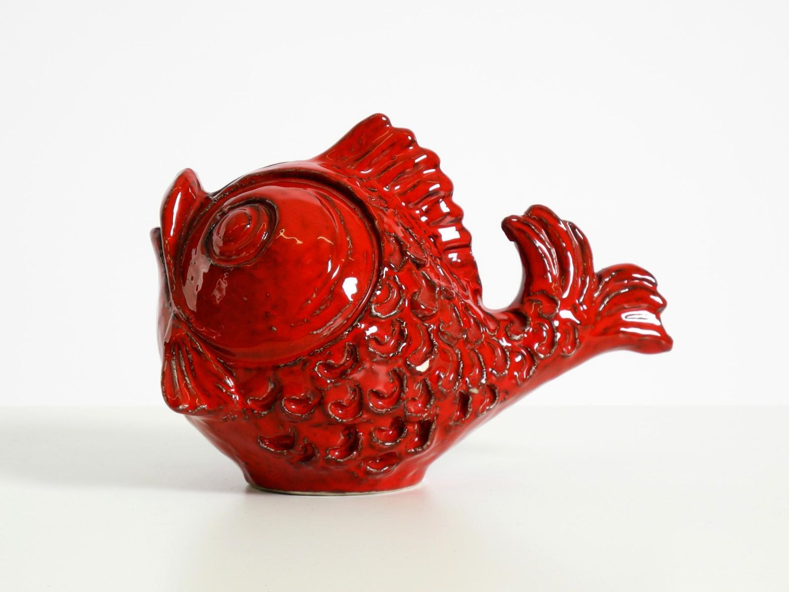Beautiful 1960s Ceramic Fish Money Box By Aldo Londi For Bitossi Italy photo furniture