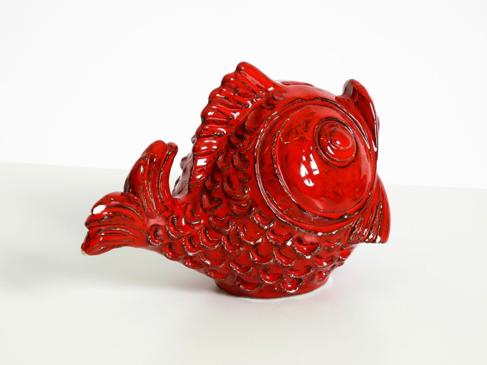 Beautiful 1960s Ceramic Fish Money Box By Aldo Londi For Bitossi Italy photo Art