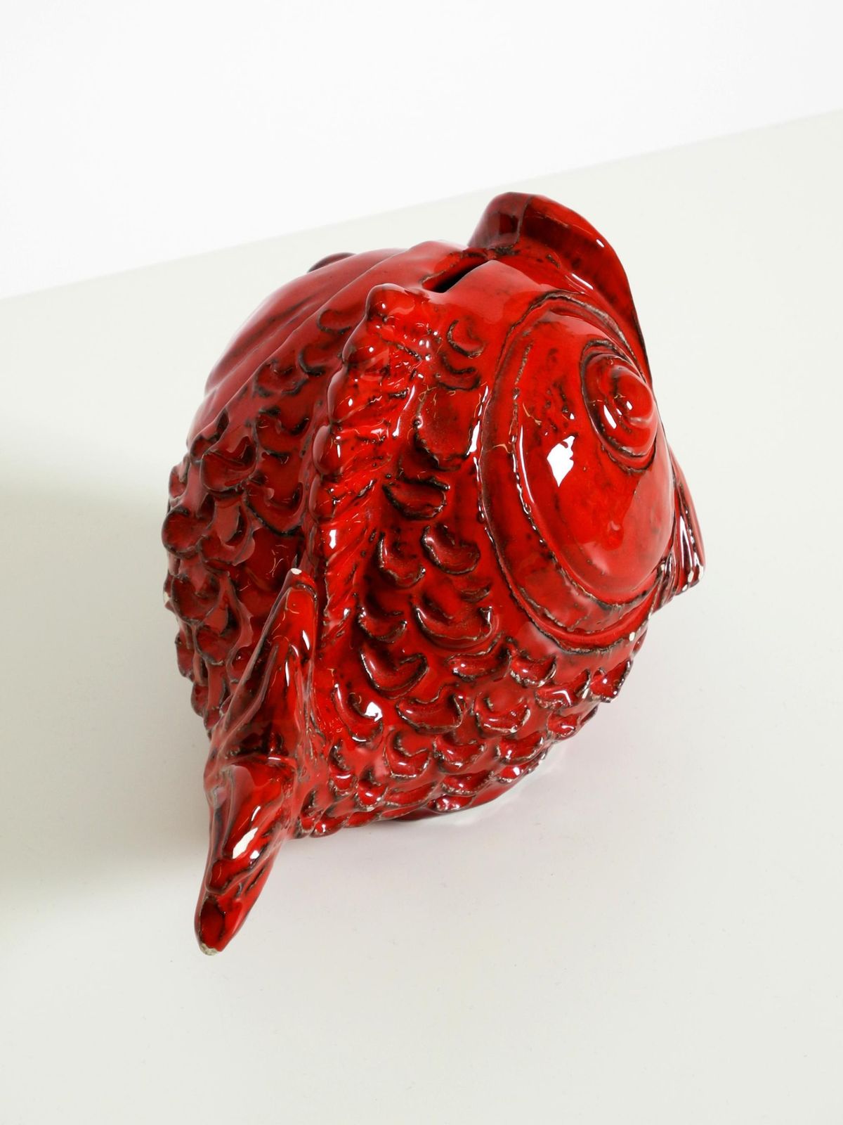 Art Beautiful 1960s Ceramic Fish Money Box By Aldo Londi For Bitossi Italy photo
