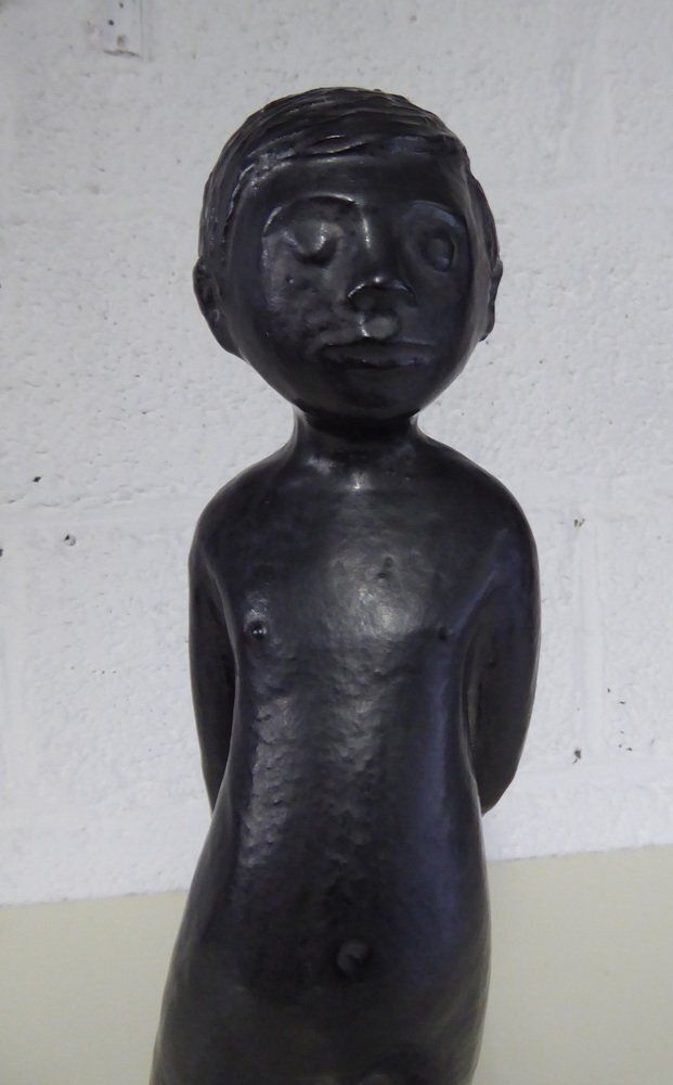 Ceramic Boy Sculpture Attributed To Elie Van Damme For Perignem, 1960s photo Art
