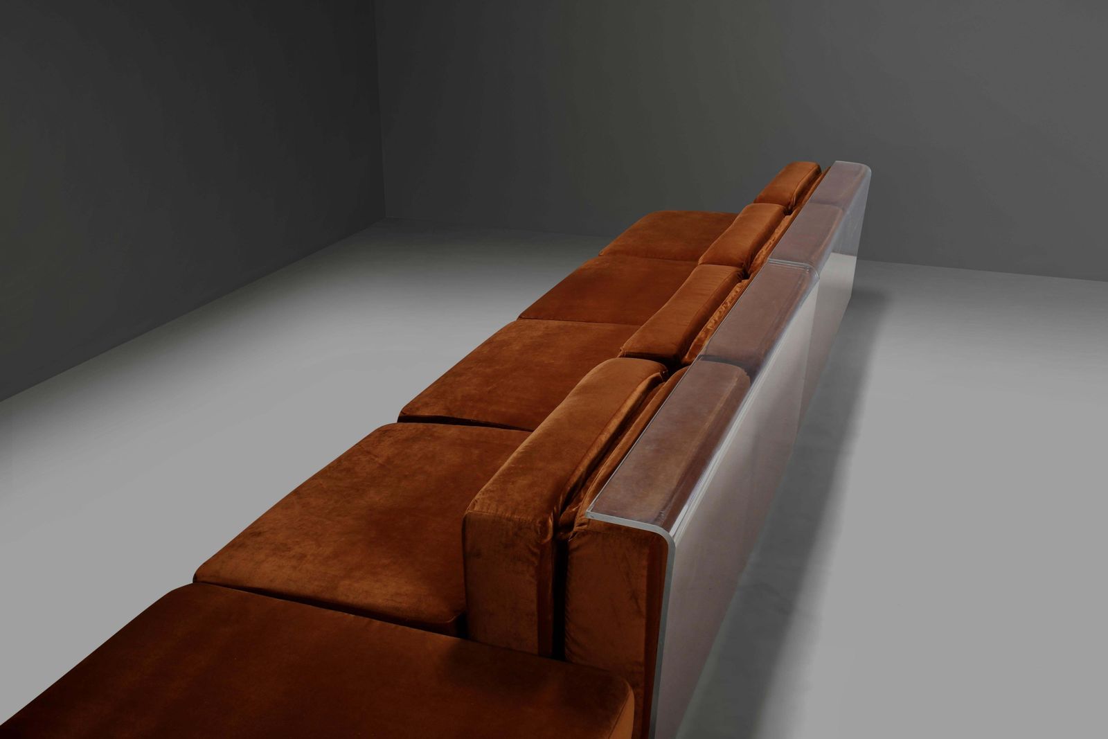 Rare Lucite Sectional Sofa By Roberto Monsani For Acerbis, Italy 1975 photo vintage