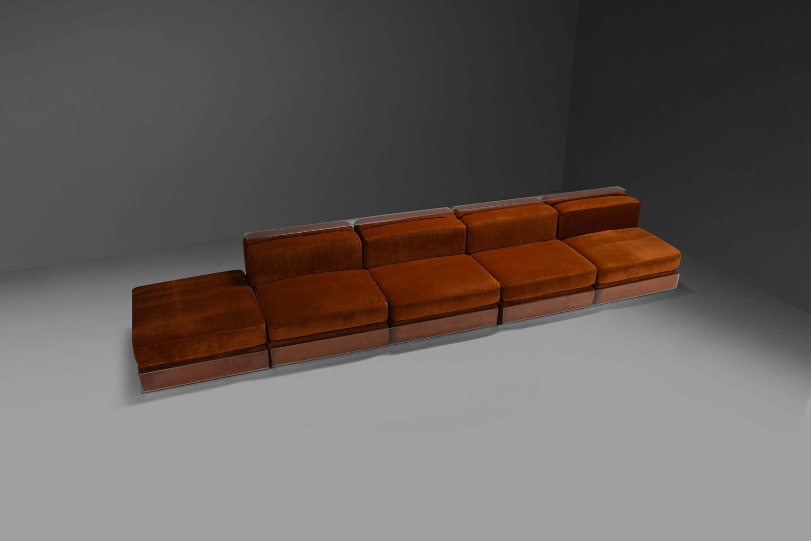 photo for sale Rare Lucite Sectional Sofa By Roberto Monsani For Acerbis, Italy 1975