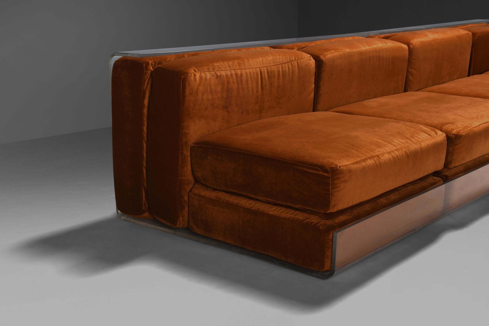 19818.0 Rare Lucite Sectional Sofa By Roberto Monsani For Acerbis, Italy 1975 photo