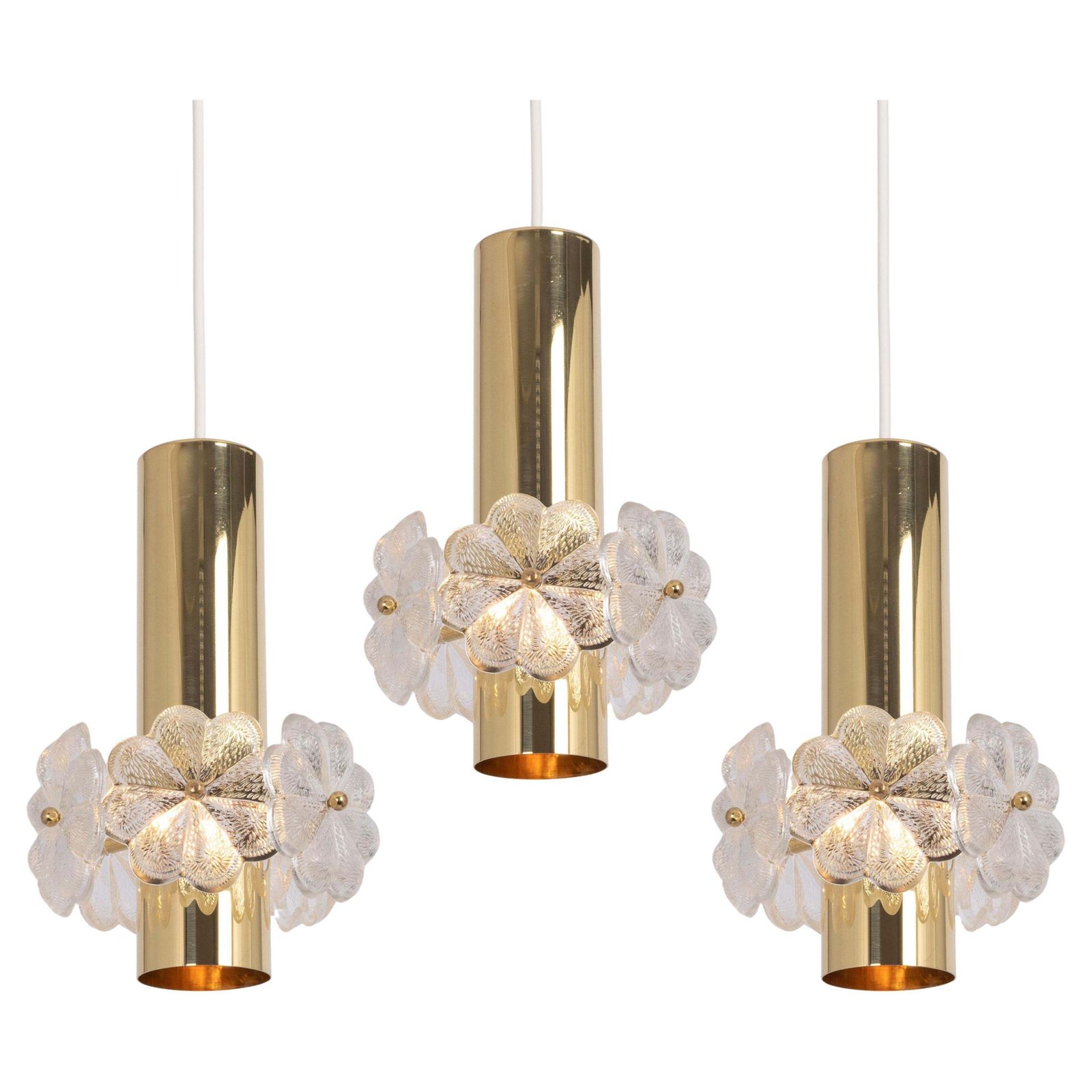1 Of 5 Stunning Petite Sputnik Brass Pendant Light, Ernst Palme , Germany, 1960s