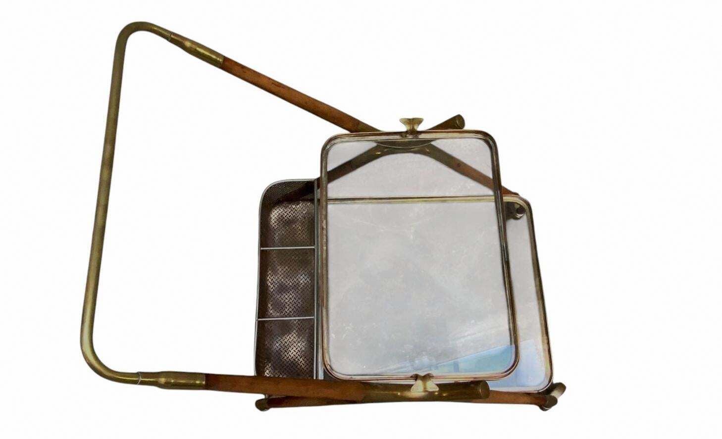 Cesare Lacca Wood And Brass Trolley, Italy 1950s photo 1037.0