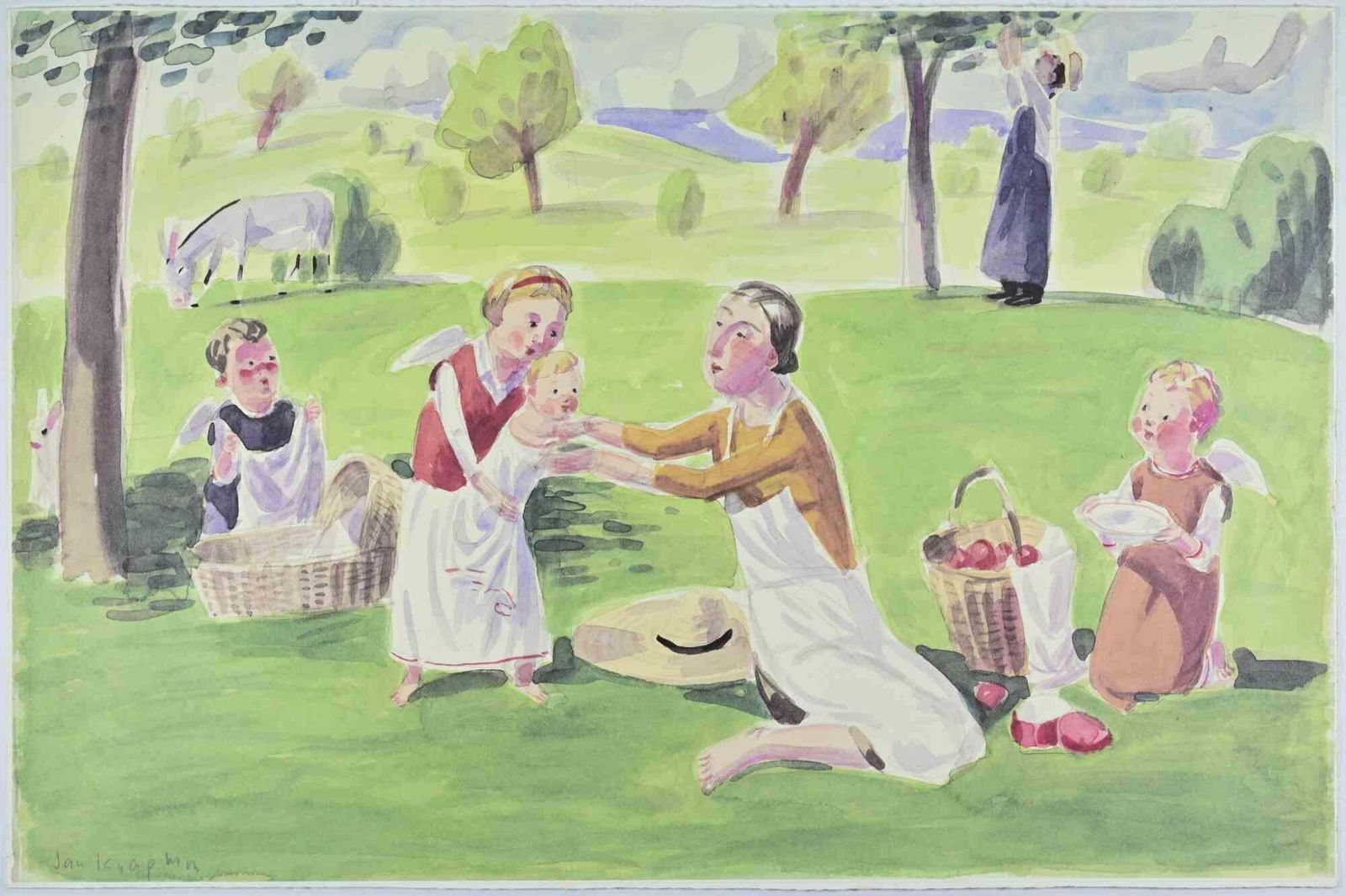 Jan Knapin The Countryside   Lithograph By Jan Knap   19991999