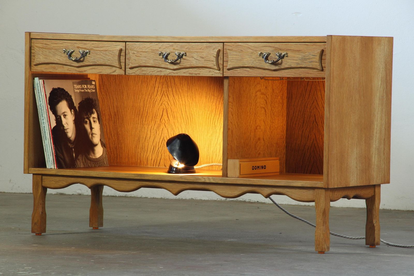 Vintage 1960s Danish Brutalist Oak Sideboard, In The Style Of Henning Kjærnulf photo Furniture