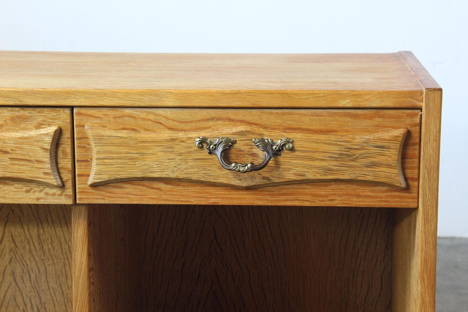 photo for sale Vintage 1960s Danish Brutalist Oak Sideboard, In The Style Of Henning Kjærnulf