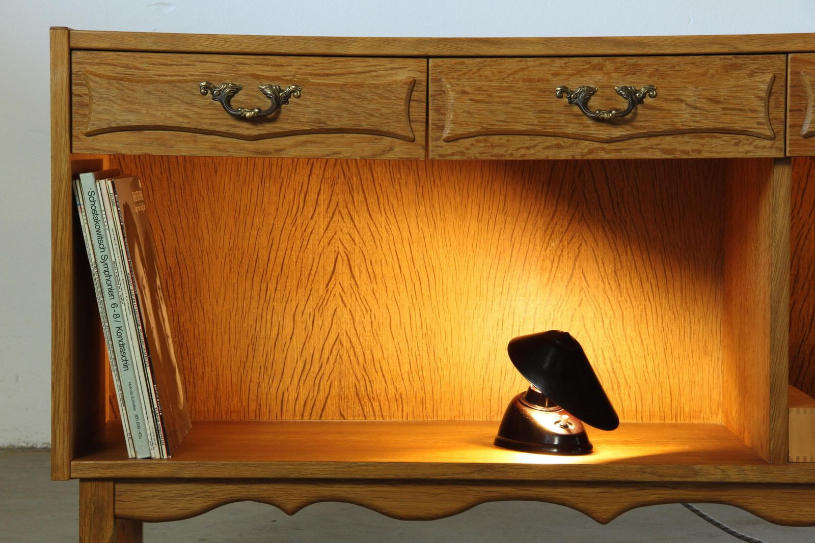 Furniture Vintage 1960s Danish Brutalist Oak Sideboard, In The Style Of Henning Kjærnulf photo