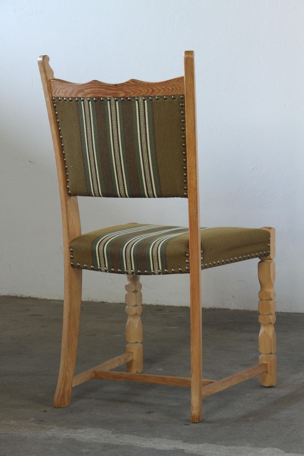 Vintage Danish 1960s, Brutalist Modern Oak Dining Chairs By Henning Kjærnulf photo 1628.0
