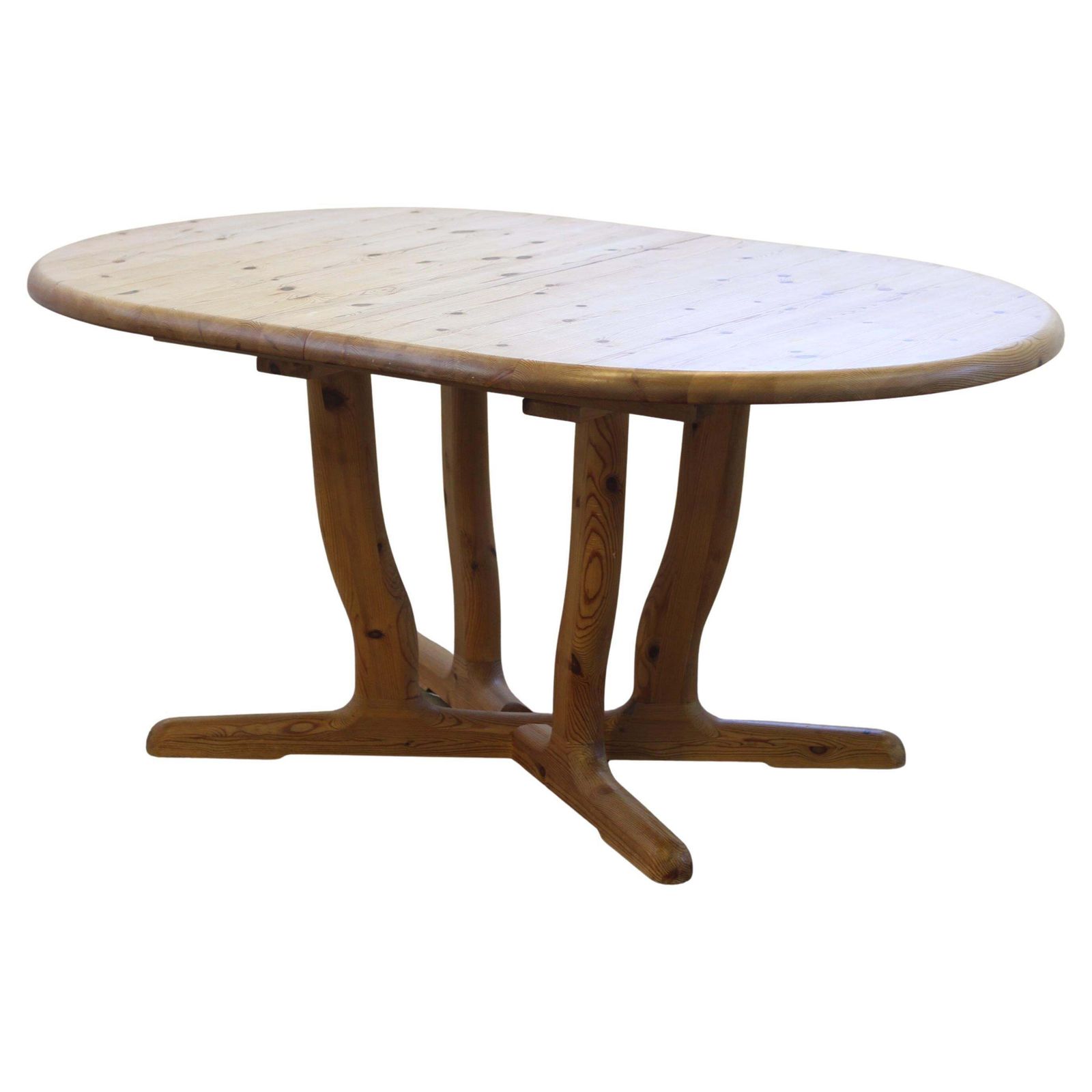 Uitschuifbare eettafel van massief grenenhout in de stijl van Rainer Daumiller, ca. jaren 1980, Dyrlund