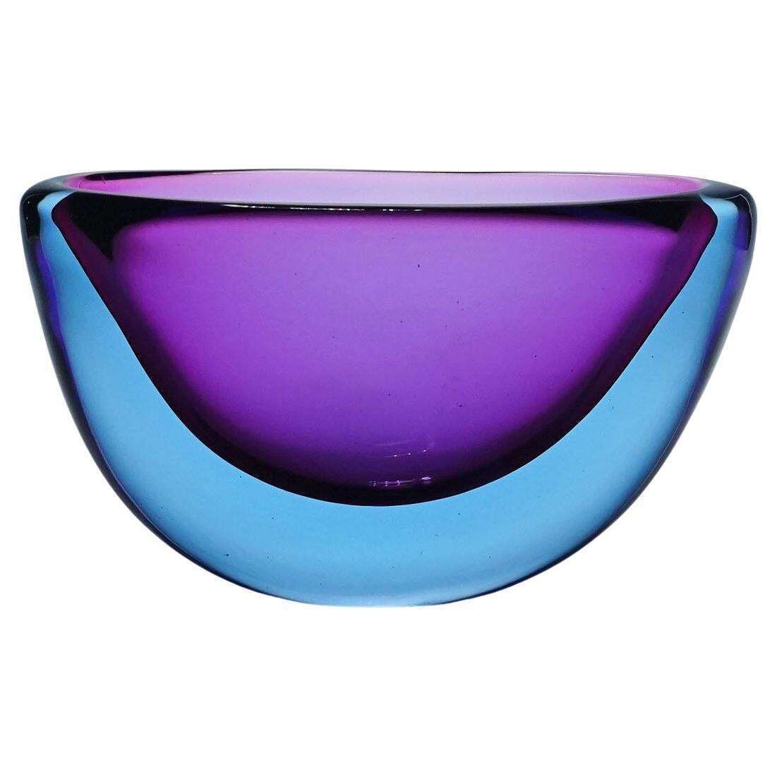 Large Art Glass Bowl By Flavio Poli For Seguso Vetri D'arte 1950s
