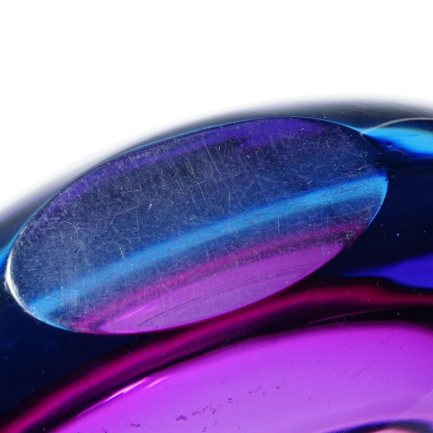 photo furniture Large Art Glass Bowl By Flavio Poli For Seguso Vetri D'arte 1950s
