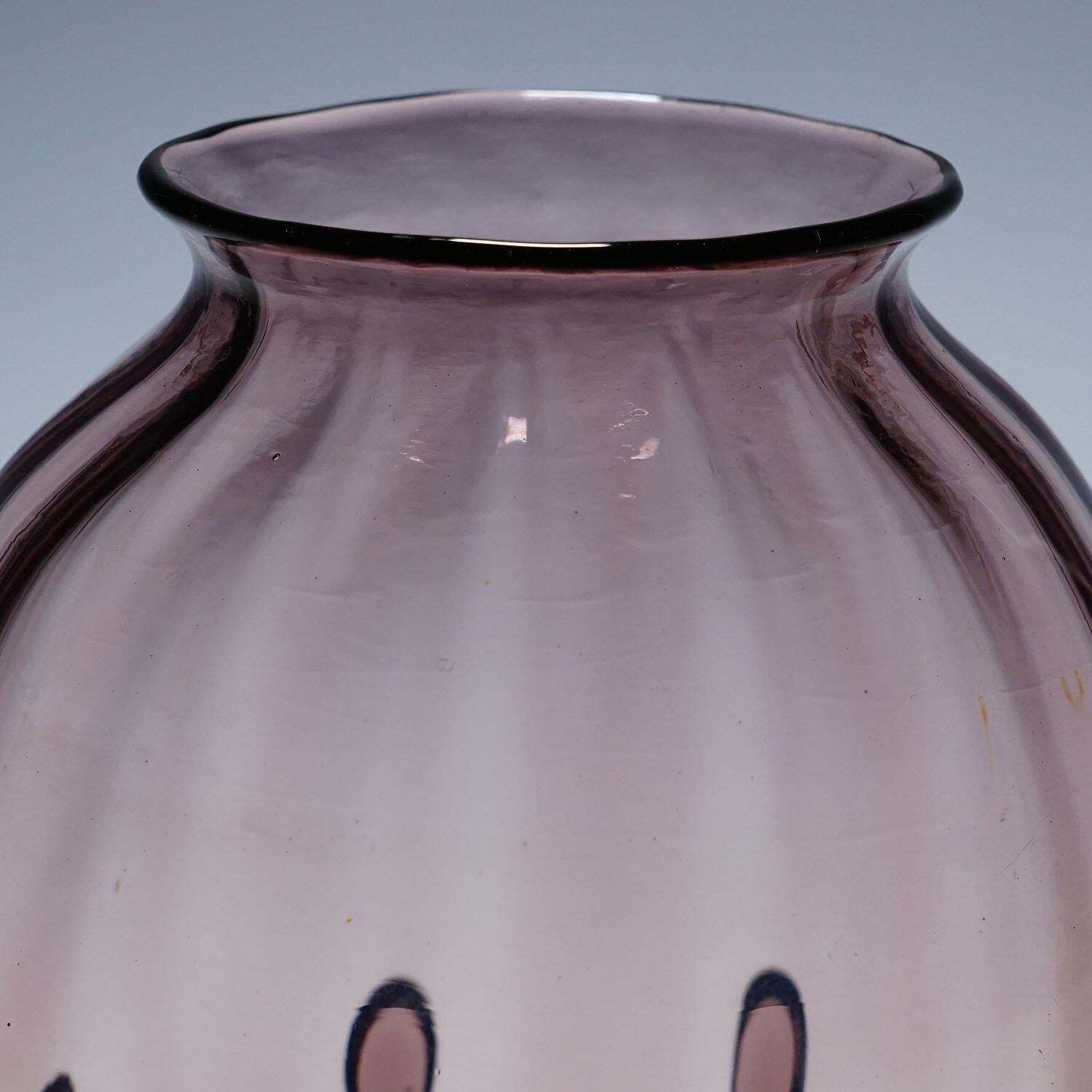 Vetro Soffiato Glass Vase By Vittorio Zecchin For Venini Murano 1924 photo 2914.0