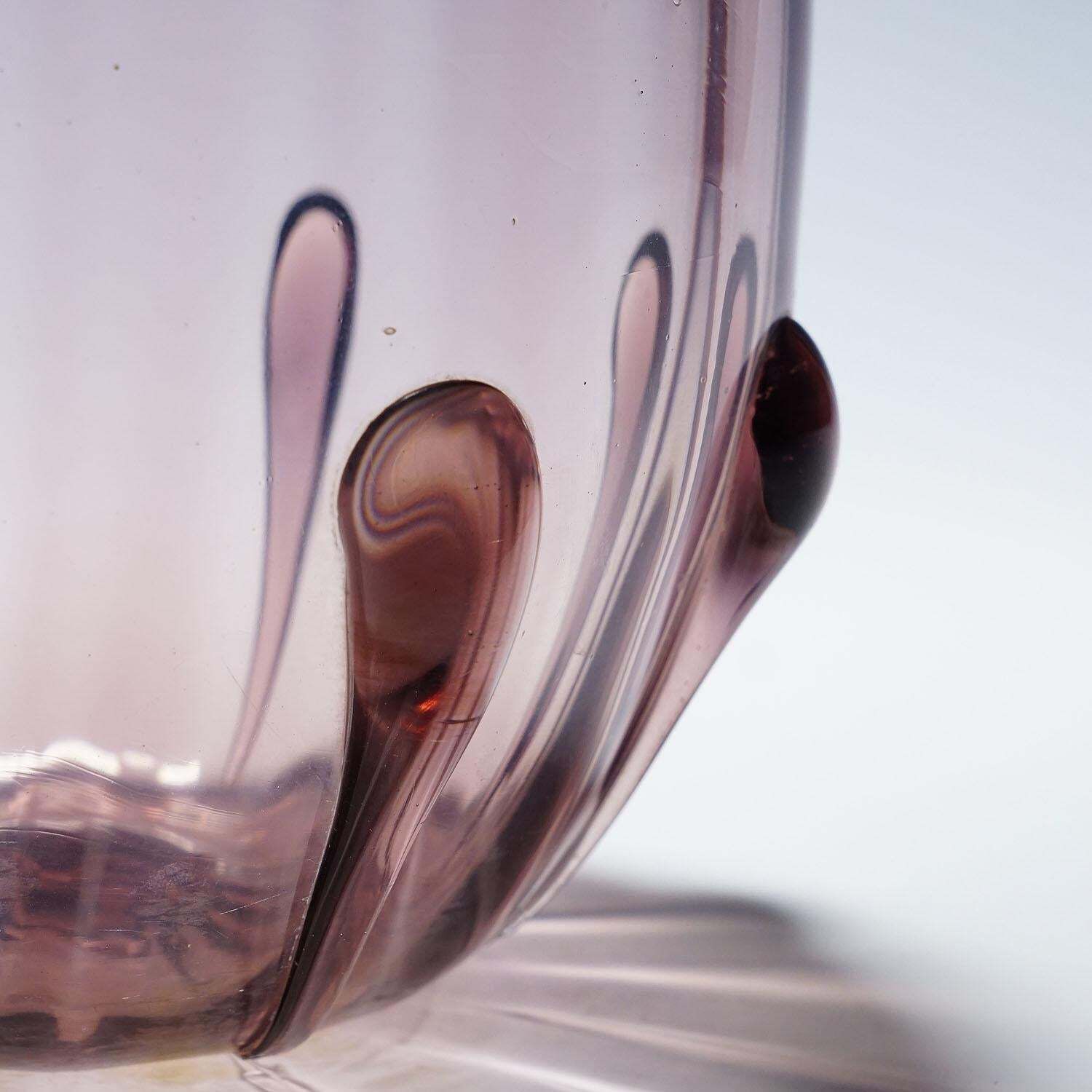 Vetro Soffiato Glass Vase By Vittorio Zecchin For Venini Murano 1924 photo buy