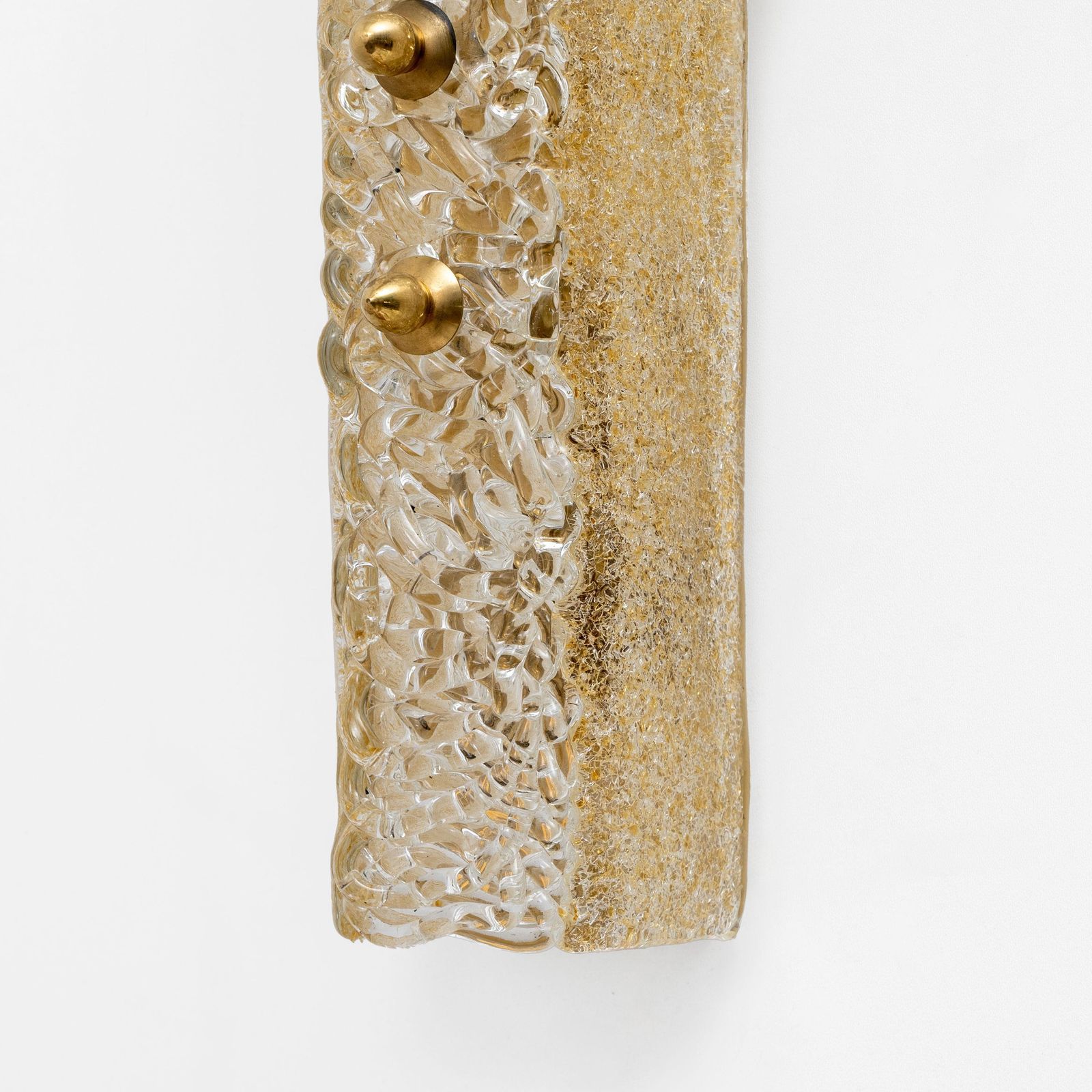 Pair Of Murano Glass Gold Graniglia And Brass Sconces photo buy