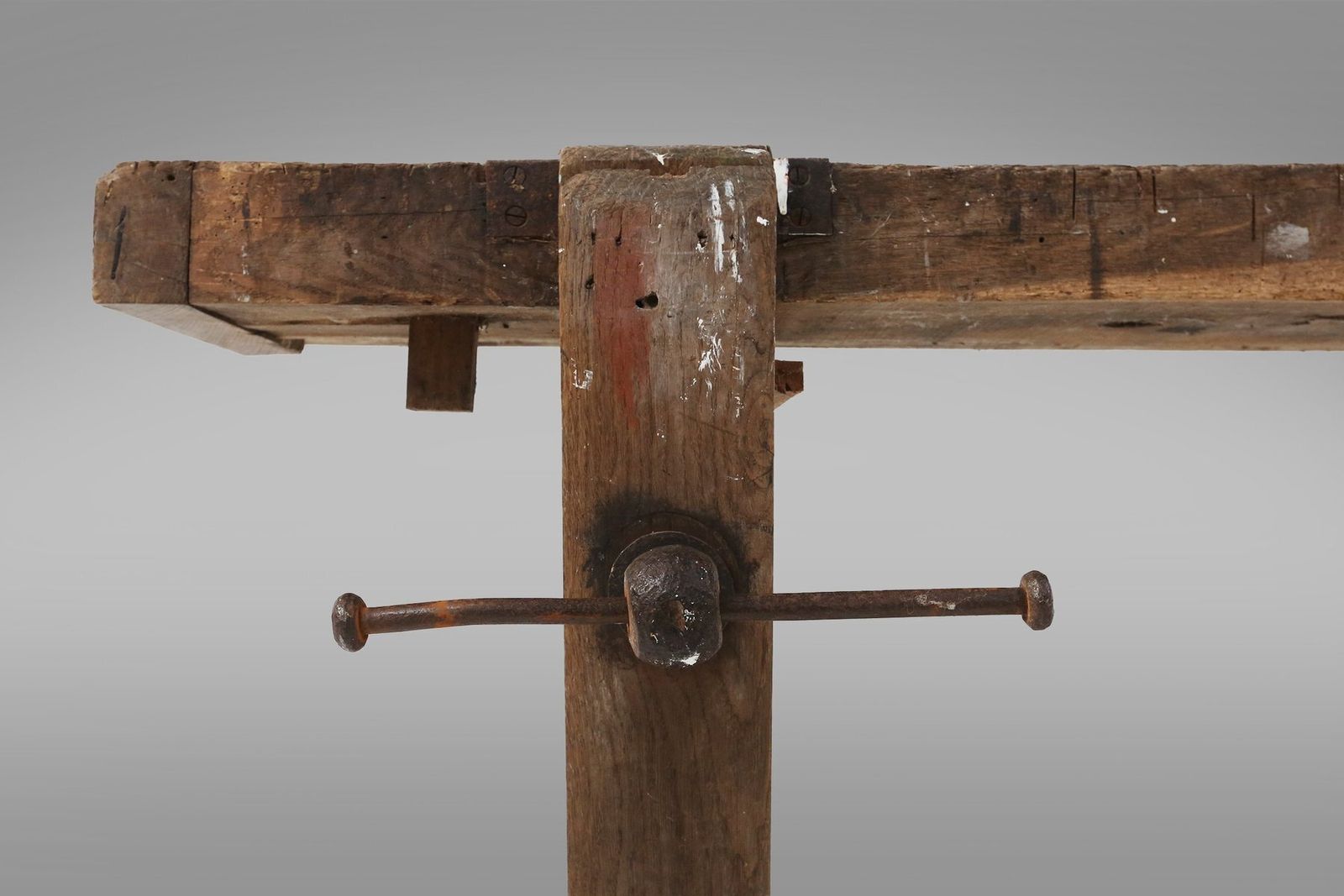 Industrial Oak Workbench, Belgium, 1900s photo buy