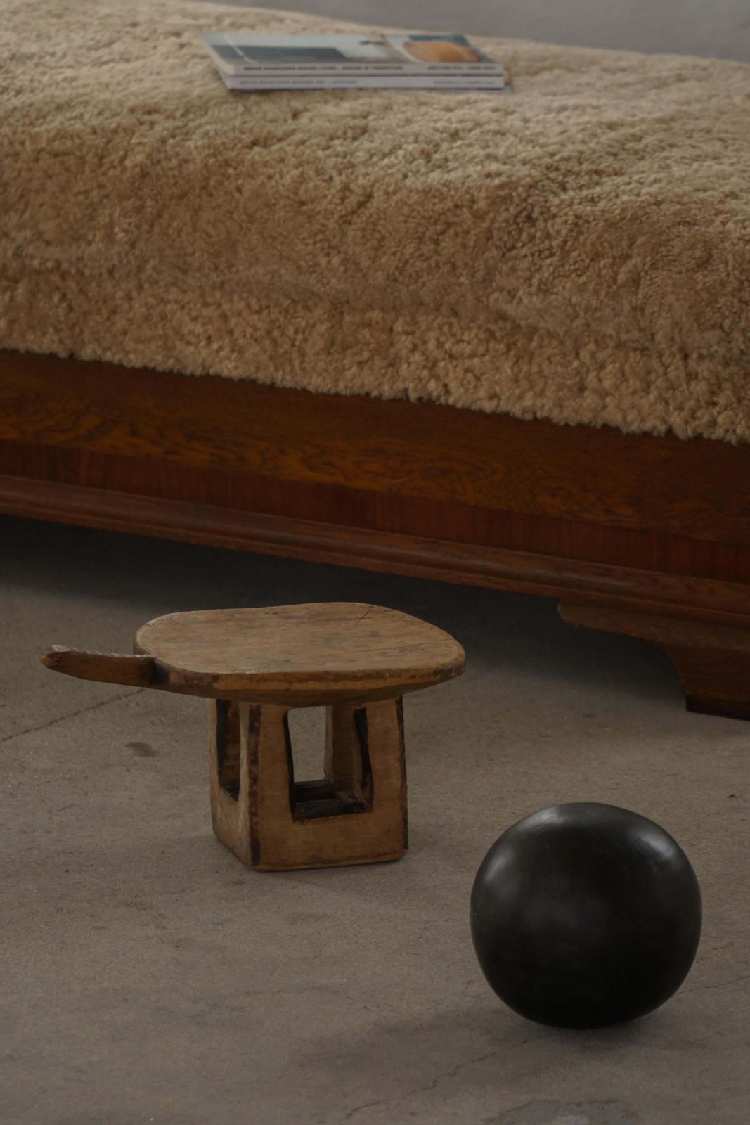Mid 20th Century, Hand Carved Wooden Lobi Stool, Burkina Faso, Africa photo furniture