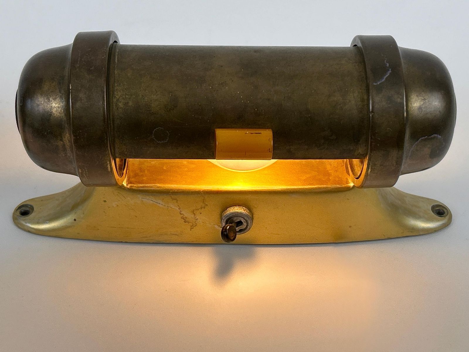 photo for sale Set Of Two Streamline Bauhaus Design Sub Marine Cabinet Sconces Germany 1930s