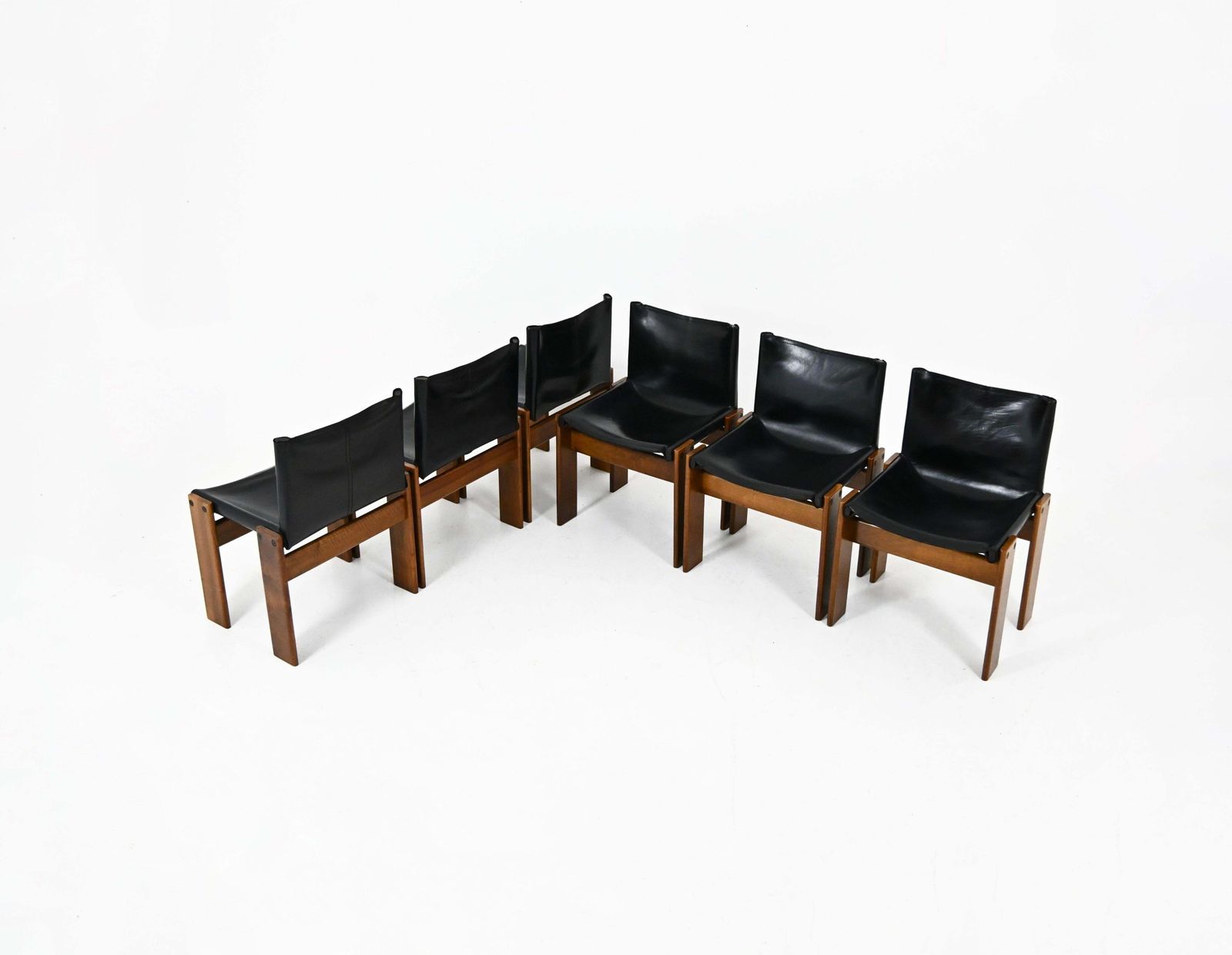 Monk Dining Chairs By Afra & Tobia Scarpa For Molteni, 1970s, Set Of 6 photo for sale