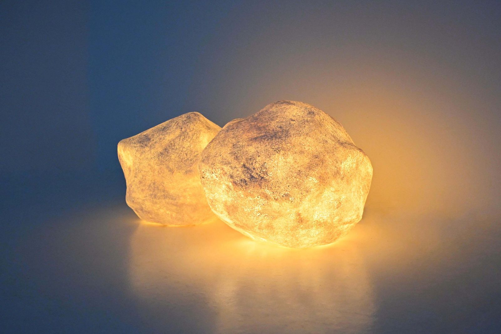"Dora" Rock Lamps By André Cazenave For Atelier A, 1970s, Set Of 2 photo for sale