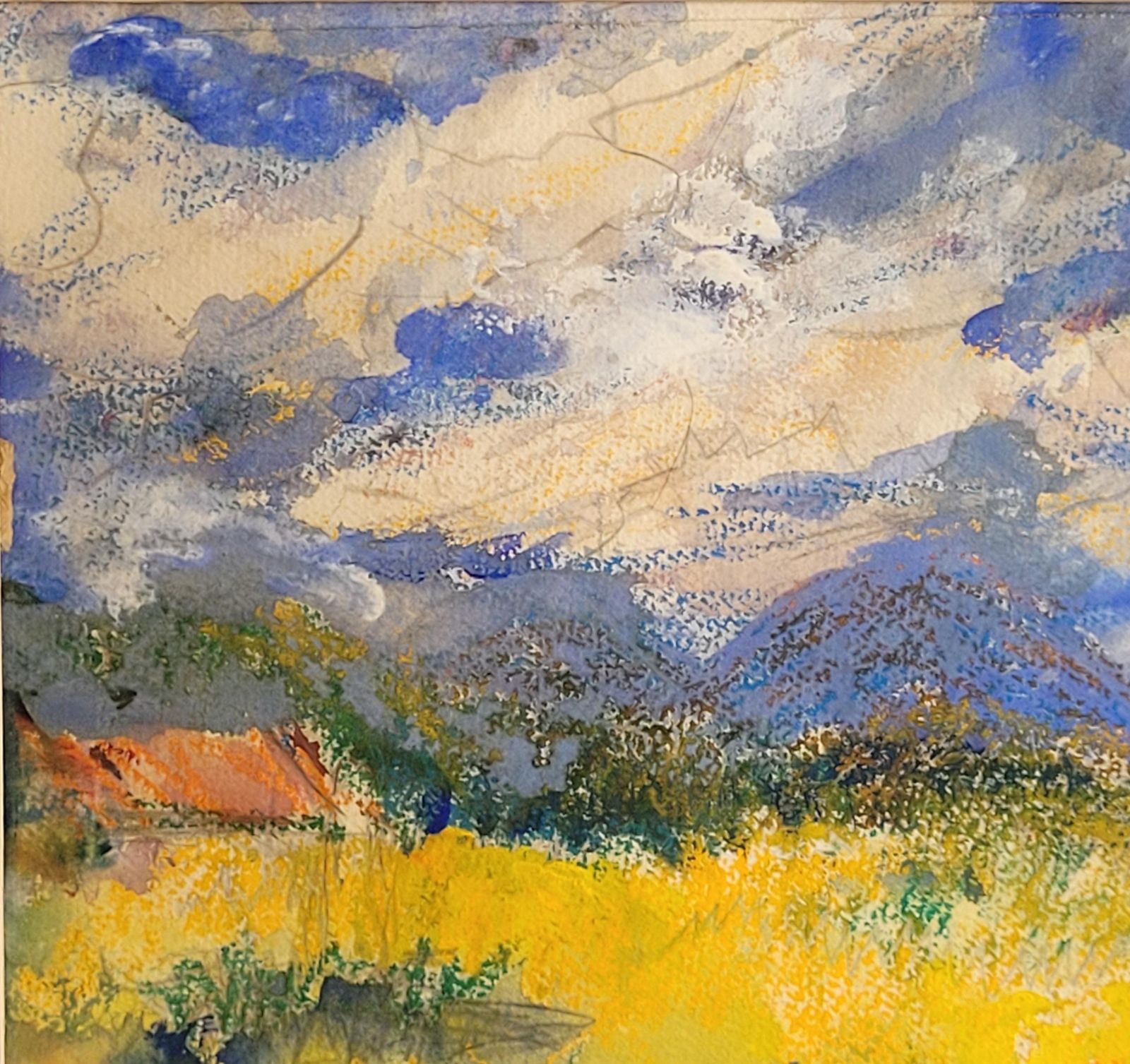 French Impressionist Landscape Painting, Framed, Antique, 42.5x50 Cm, Circa 1960s By Gabriele Ricard Cordingley photo 1082.0