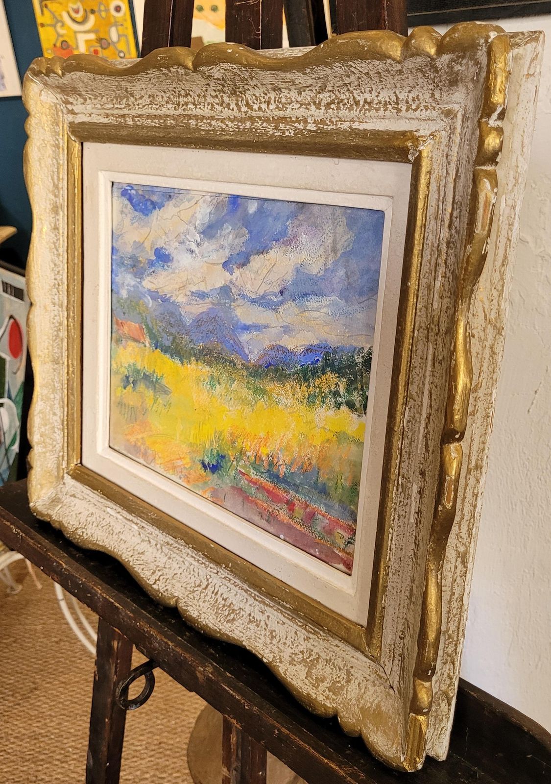 1082.0 French Impressionist Landscape Painting, Framed, Antique, 42.5x50 Cm, Circa 1960s By Gabriele Ricard Cordingley photo