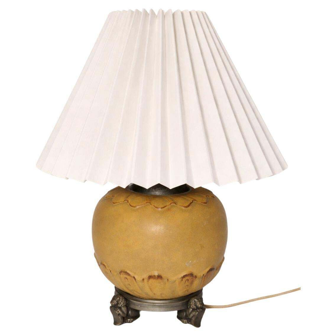 A Rare Swedish Grace Table Lamp By Svenska Metallverken, 1920/30s, Chinoiserie.