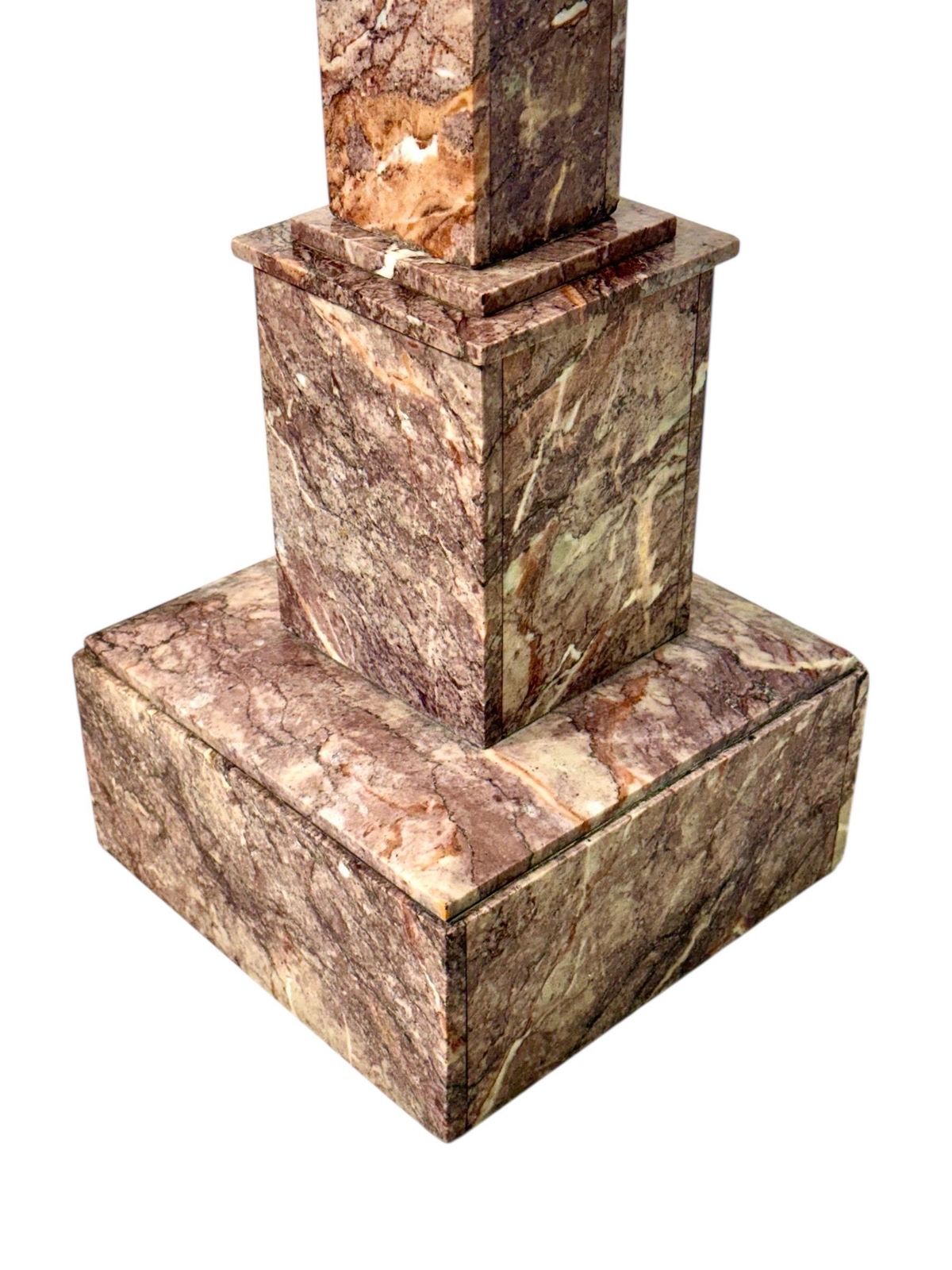 photo furniture French Breccia Marble Pedestal Column, Early 20th Century