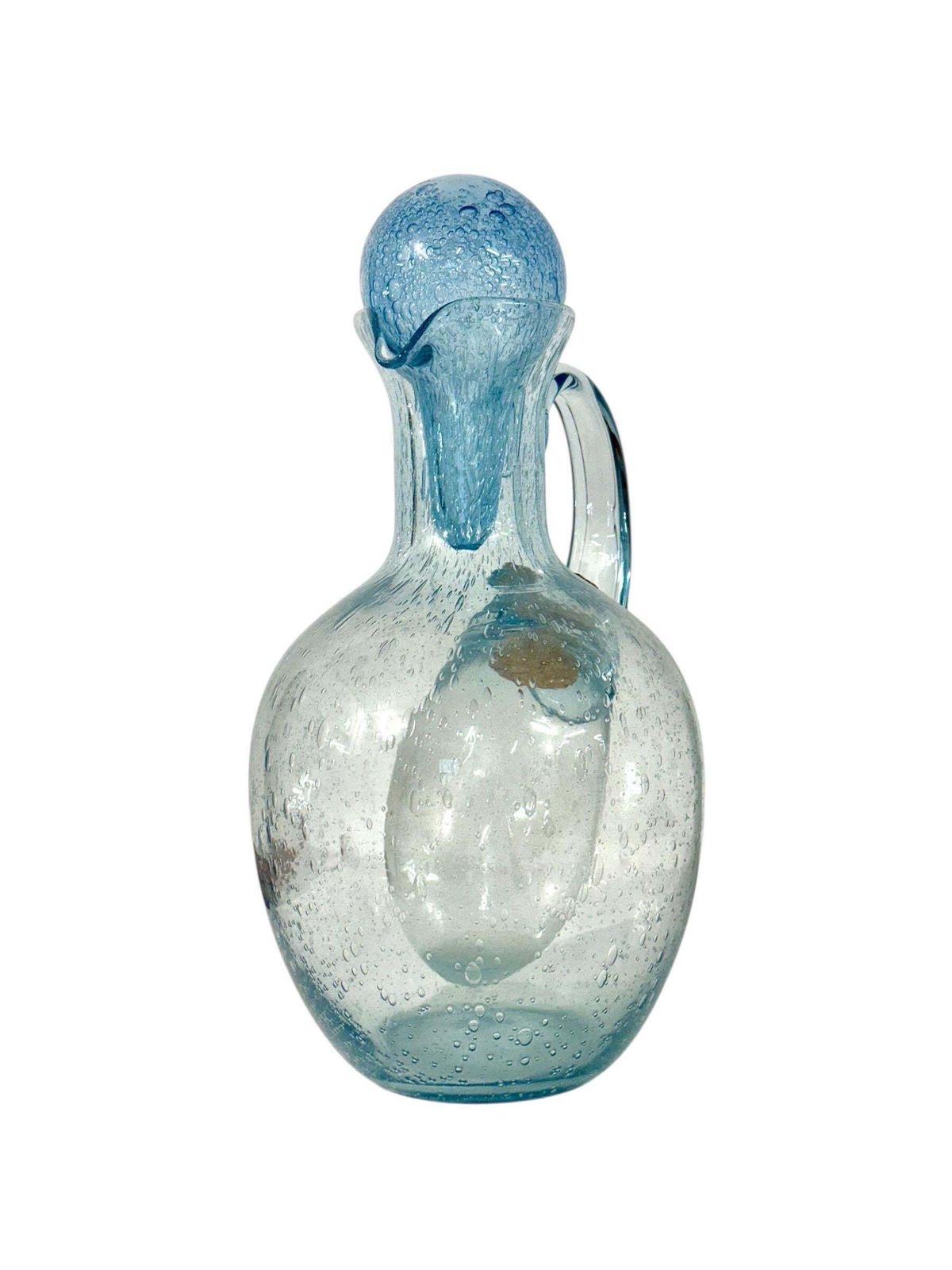 Large Biot Glass Carafe With Internal Ice Reservoir, France, Circa 1950 photo Home Decor