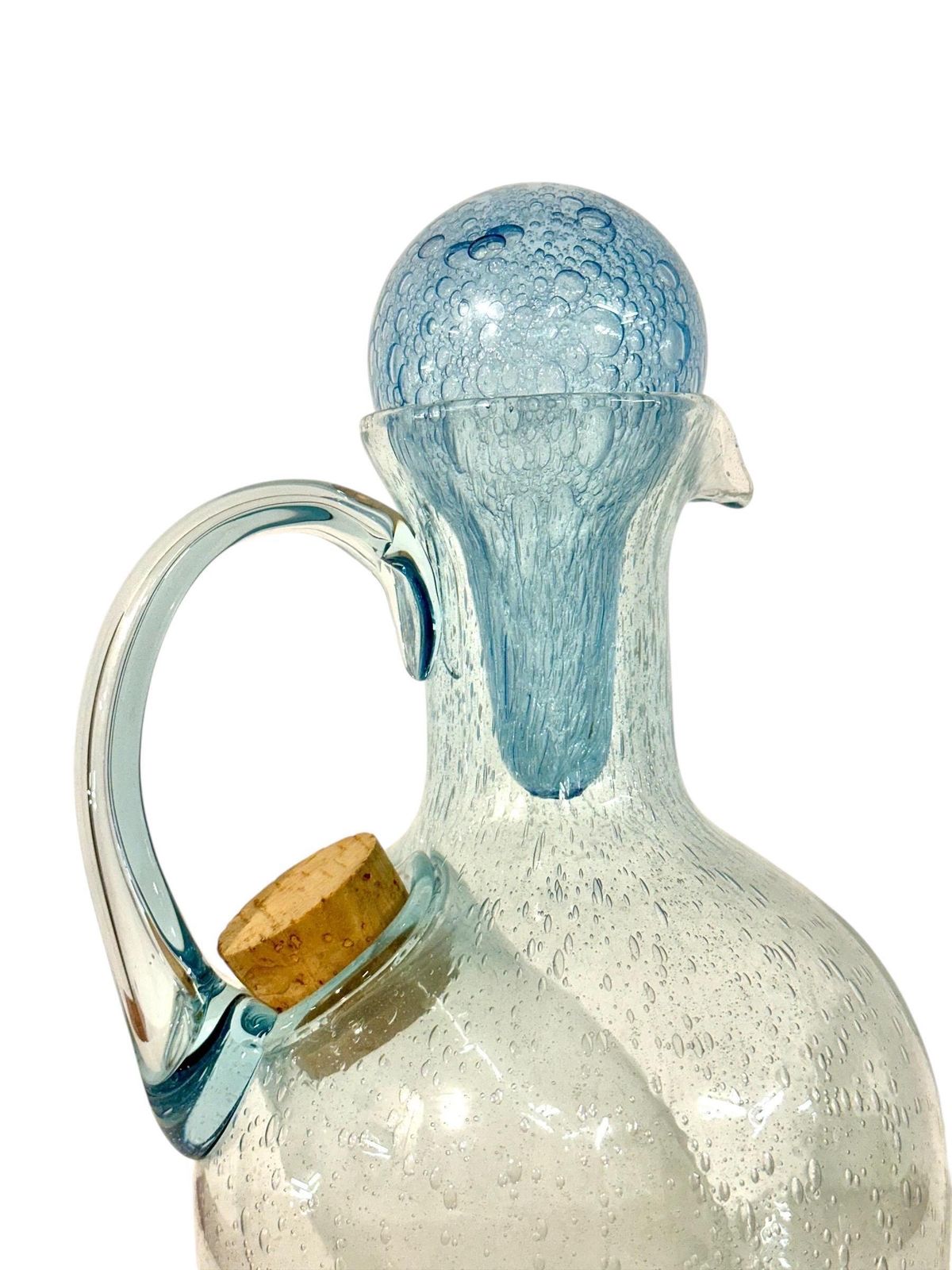 Large Biot Glass Carafe With Internal Ice Reservoir, France, Circa 1950 photo buy