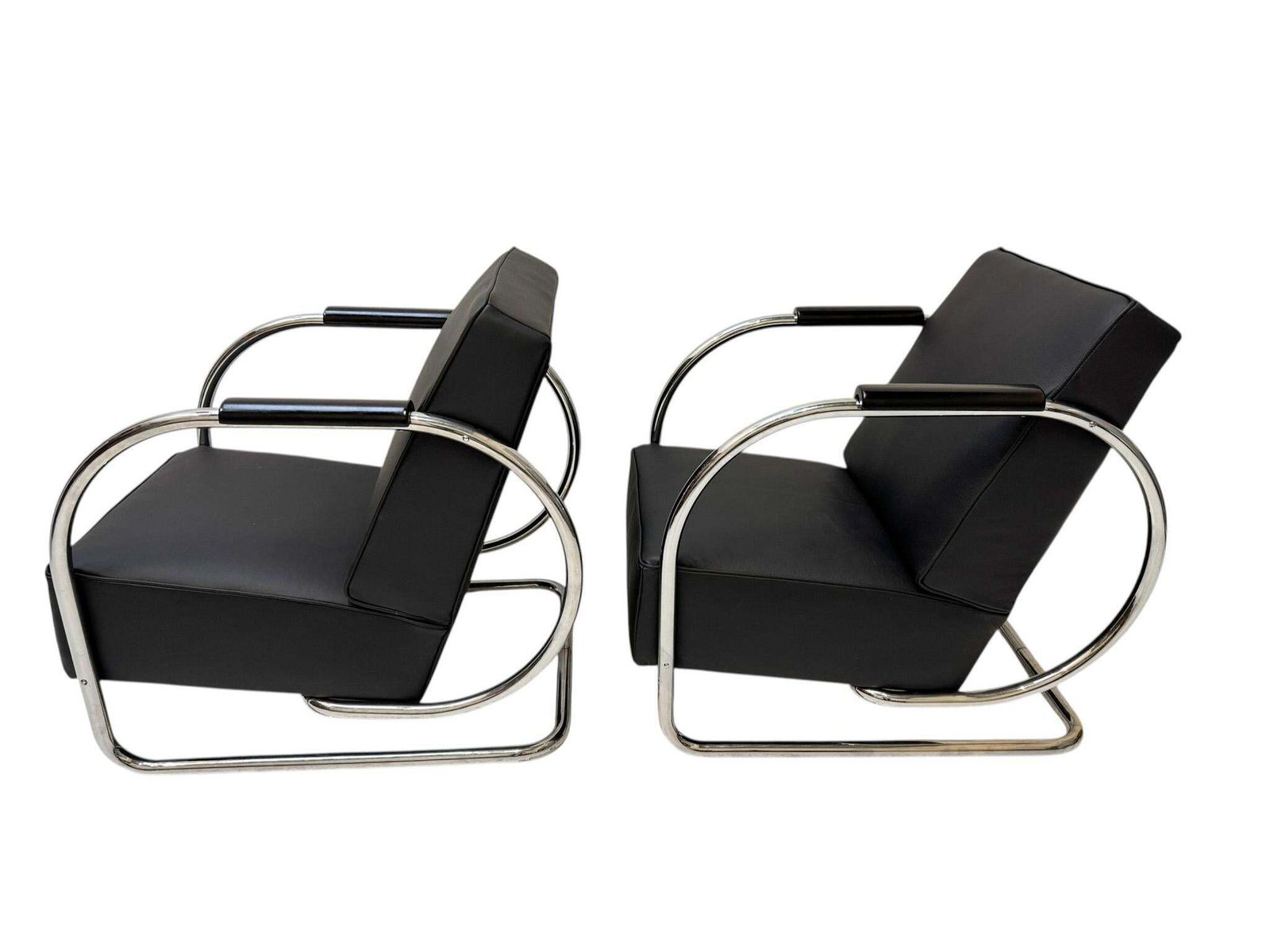 Art Deco Modernist Bauhaus Tubular Steel Lounge Chairs By Frits Kuyken, 1936 photo Furniture