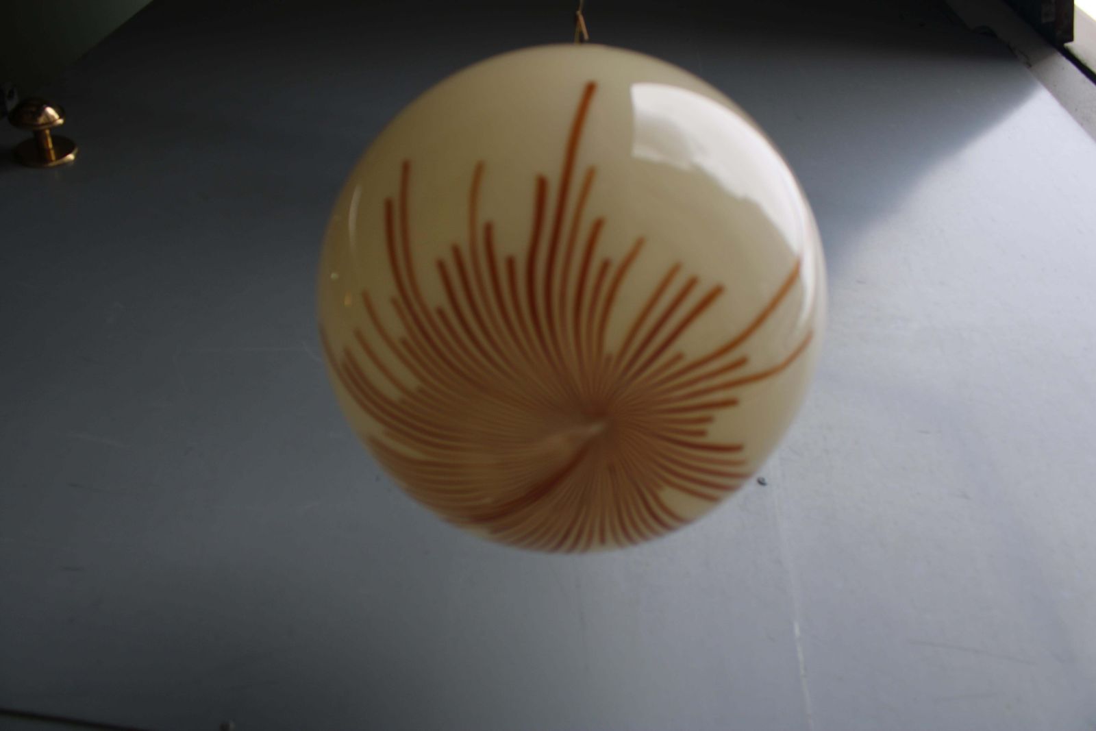 Anemone Venini 1970 Murano Glkass And Brass Chandelier photo Lighting