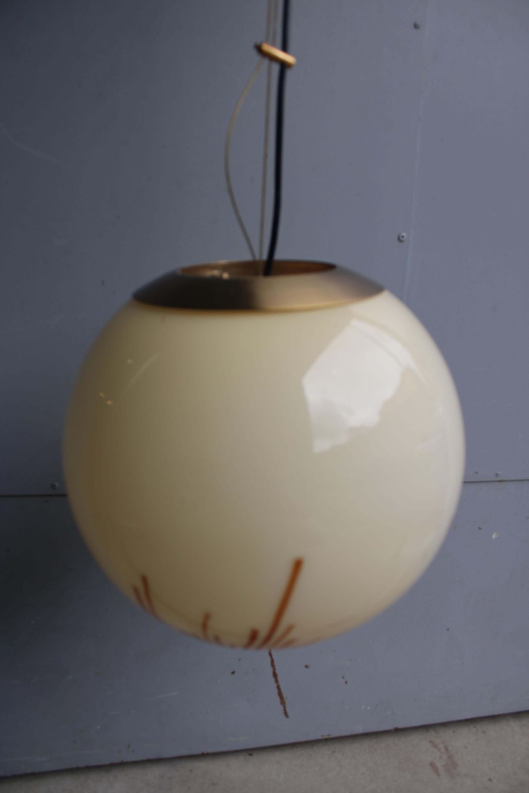 Anemone Venini 1970 Murano Glkass And Brass Chandelier photo 2640.0
